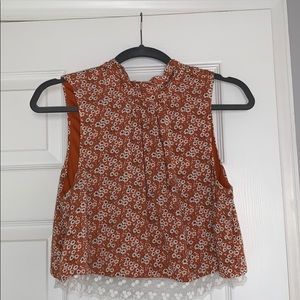 3 for $15⚡️ Tie Back Floral Crop Top